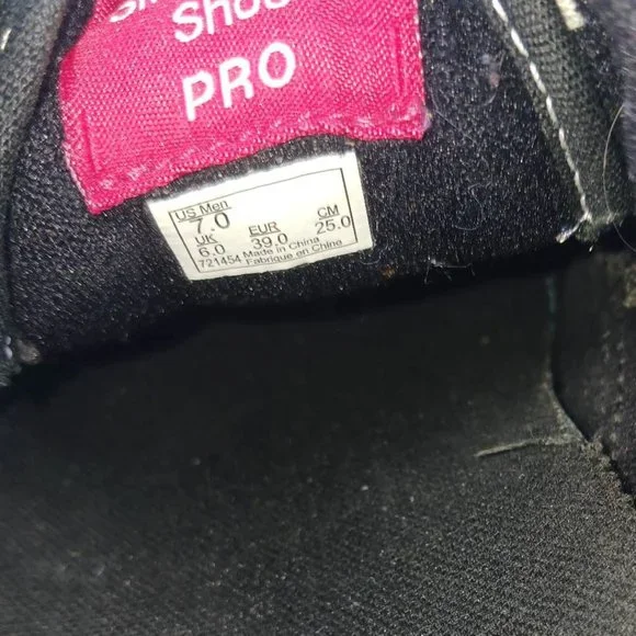 Vans Men's Size 7 Black White Skater Board Shoes - Picture 6 of 9